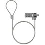 AISENS Cable de Seguridad con Cerradura de Combinación 1,5m Plata ASLK-D40N01-SL